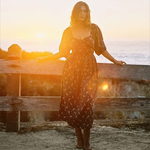 Christy Dawn - The Peyton Dress - Color Mums Ditsy Black - Size L - Picture 3 of 13